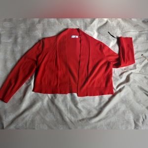 Calvin Klein ((L)) Red Cropped Sweater
